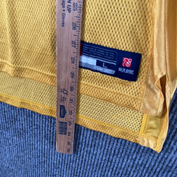 VTG Reebok NFL Equipment Brian Westbrook #36 Jersey Men L Yellow Blue Y2K Eagles - Picture 7 of 8